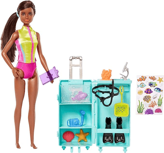 barbie-profissoes-conjunto-de-brinquedo-biologa-marinha - Imagem