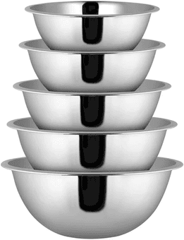 conjunto-05-bowls-tigelas-em-aco-inoxidavel-prata-cozinha-completa-funcional-multiuso - Imagem