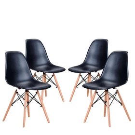 conjunto-4-cadeiras-eames-eiffel-com-pes-de-madeira-preto-travel-max - Imagem