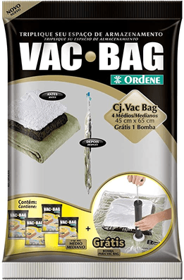 conjunto-de-saco-a-vacuo-para-armazenamento-vac-bag-contem-4-sacos-medios-45-cmx65-cm-bomba-plastica-ordene - Imagem