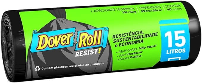 dover-roll-saco-para-lixo-resist-15-litros-preto-rolo-com-40-sacos - Imagem