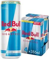 energetico-sem-acucar-red-bull-energy-drink-sugarfree-355ml-4-latas - Imagem