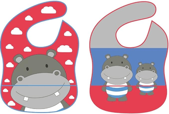 girotondo-baby-babador-impermeavel-hipopotamo-pipo-familia-giro-baby-2-un - Imagem