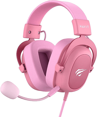 headset-fone-de-ouvido-havit-hv-h2002d-pink-gamer-com-microfone-falante-53mm-plug-3-5mm-compativel-com-xbox-one-e-ps4-havit-hv-h2002d-cor-rosa - Imagem