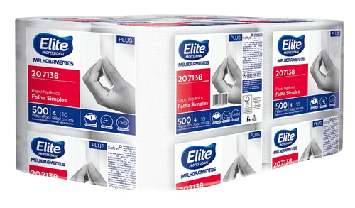 papel-higienico-em-rolo-folha-simples-elite-plus-com-4-rolos-de-500-m-cada - Imagem