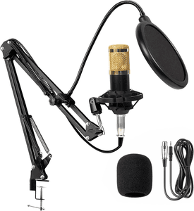 microfone-condensador-kit-microfone-condensador-com-braco-articulado-e-pop-filter-para-transmissao-ao-vivo-podcast-gravacao-de-audio - Imagem