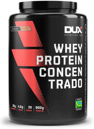 whey-protein-concentrado-pote-900g-sabor-morango-dux-nutrition - Imagem