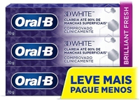 creme-dental-clareador-oral-b-3d-white-brilliant-fresh-70g-3-unidades - Imagem
