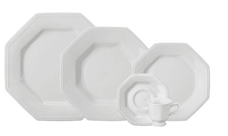 servico-de-jantar-e-cha-em-porcelana-20-pecas-modelo-octogonal-prisma-branco-porcelana-schmidt - Imagem