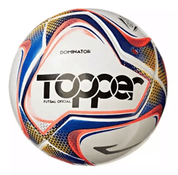 bola-dominator-td1-21-futsal-cor-brancoazulamarelo-neon-topper - Imagem