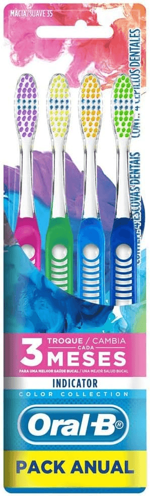 oral-b-escova-dental-indicator-colors-35-4-unidades - Imagem