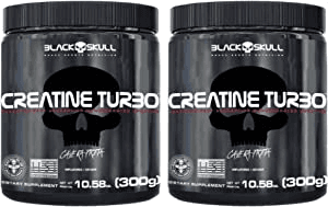 kit-2x-creatine-turbo-suplemento-alimentar-black-skull-300g-caveira-preta-creatina-monohidratada-sem-sabor - Imagem