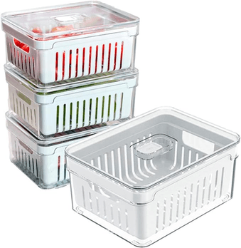 kit-4-organizadores-geladeira-armario-cozinha-22-litros-alimentos-vegetais - Imagem
