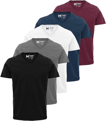 kit-5-camisetas-masculinas-slim-gola-v-algodao-premium - Imagem