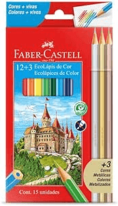 lapis-de-cor-faber-castell-sextavado-12-cores-3-metalicos-modelo1201123met-cor-multicor - Imagem