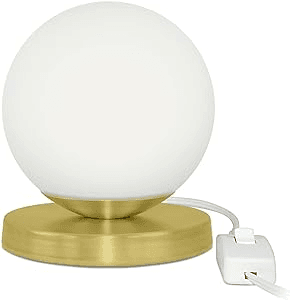 luminaria-abajur-de-mesa-globo-orby-dourado-base-redonda - Imagem