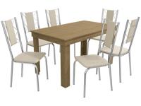 mesa-de-cozinha-6-cadeiras-retangular-crome-safira-kappesberg - Imagem