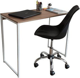 mesa-de-escritorio-strassis-design-sd-3015-metal-e-mdf-cor-branca - Imagem