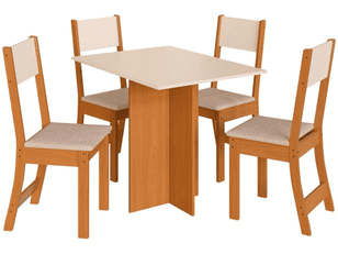 mesa-de-jantar-4-cadeiras-retangular-tecido-linho-indekes-talita - Imagem