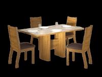 mesa-de-jantar-4-lugares-retangular-tampo-de-vidro-viero-moveis-city - Imagem