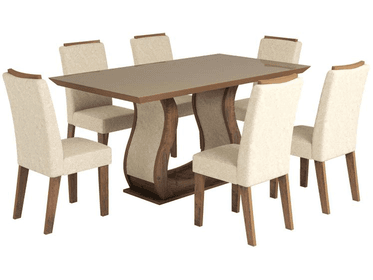 mesa-de-jantar-6-cadeiras-6-lugares-retangular - Imagem