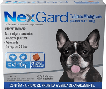 nexgard-antipulgas-e-carrapatos-para-caes-de-41-a-10kg-3-tabletes - Imagem