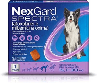 nexgard-spectra-antipulgas-e-carrapatos-para-caes-de-151-a-30kg-marrom - Imagem