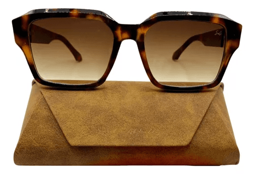 oculos-de-sol-feminino-quadrado-marrom-animal-print-uv400 - Imagem