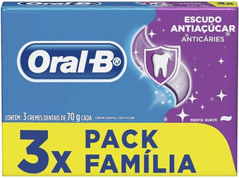 oral-b-creme-dental-escudo-anti-acucar-tradicional-leve-3-pague-2-70g-oral-b - Imagem