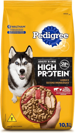 pedigree-racao-pedigree-high-protein-caes-adultos-carne-e-frango-10-1kg - Imagem