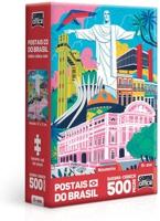 postais-do-brasil-monumentos-quebra-cabeca-500-pecas-nano - Imagem