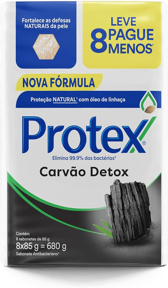 sabonete-em-barra-protex-carvao-detox-8-unid-85g-promo-leve-mais-pague-menos - Imagem