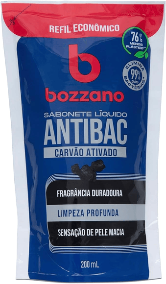 sabonete-liquido-bozzano-antibac-carvao-ativado-refil-200ml - Imagem