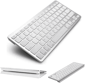 teclado-sem-fio-ultra-fino-bluetooth-para-tablet-e-celular-ipad-iphone-computador-android-mac-note-com-tecla-c-cinza-metalizado - Imagem