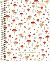 tilibra-loveland-caderno-espiral-capa-dura-colegial-10-materias-branco-cogumelos-160-folhas - Imagem