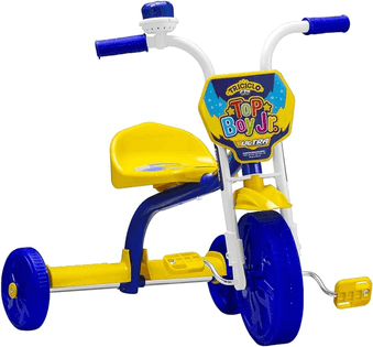triciclo-motinha-motoca-ultra-kids-azulamarelo - Imagem