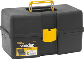 vonder-caixa-para-ferramentas-plastica-com-2-bandejas-37-0-cm-x-22-0-cm-x-20-0-cm-vd-2001 - Imagem